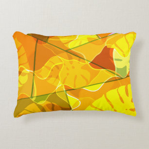 COUSSINS DÉCORATIFS FEUILLES TROPICALES ABSTRAITES