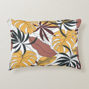 Coussins Décoratifs Feuilles tropicaux : arrière - plan dynamique et t
