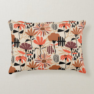 Coussins Décoratifs Feuilles tropicaux dessiné à la main sans couture 