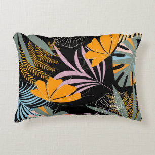 Coussins Décoratifs Feuilles tropicaux : Vintage foncé.