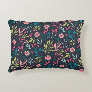 Coussins Décoratifs Feutre floral coloré avec fleurs et feuilles