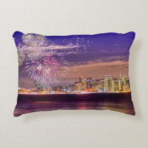Coussins Décoratifs Feux d'artifice de nouvelle année de San Francisc