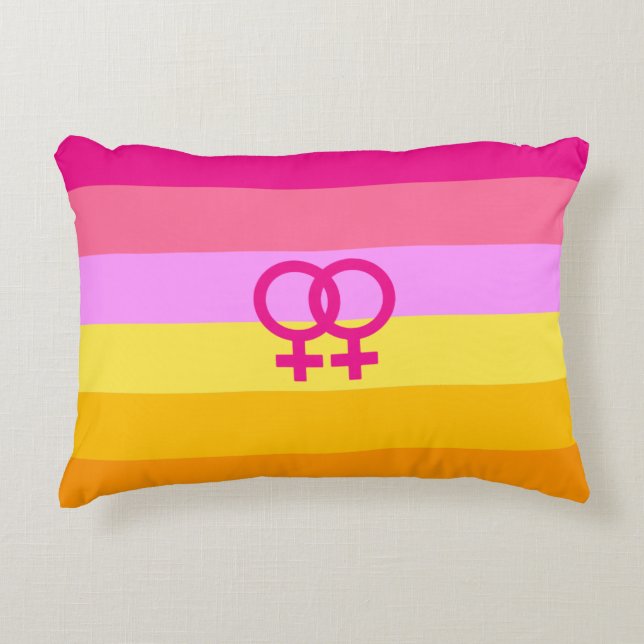 Coussins Décoratifs Fierté lesbienne à l'aube des femmes qui aiment le (Devant)