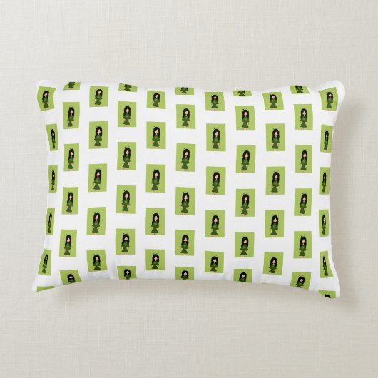 Coussins Décoratifs Fille de grenouille réversible (Dos)