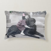 Coussins Décoratifs Fille et son chien (Dos)