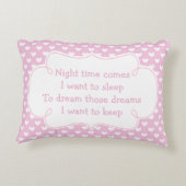 Coussins Décoratifs Fille Ours et Coeurs Teddy (Dos)