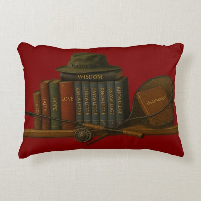 Coussins Décoratifs Fishing for Understanding Throw Pillow (Devant)
