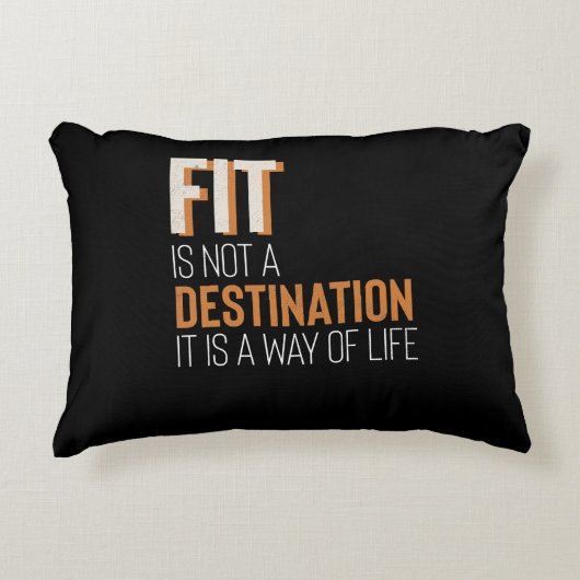 Coussins Décoratifs Fitness Gym Motivation Fit Est Mode De Vie (Devant)