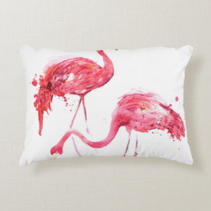 Coussins Décoratifs Flamants aquarelles