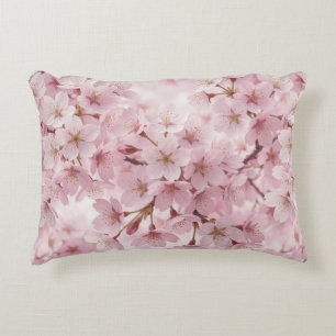 Coussins Décoratifs 🌸 Fleur de cerisier rose tendre Élégance de print