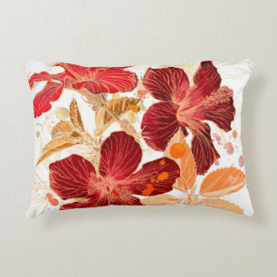Coussins Décoratifs Fleur de ketmie - peinture 2 d'aquarelle