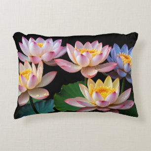Coussins Décoratifs Fleur de Lotus Décoration de Fleur Colorée en Gros