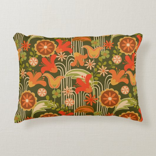 Coussins Décoratifs Fleur rétro -  (Devant)