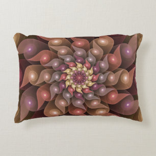 Coussins Décoratifs Fleur surréaliste brillante Art fractal abstrait m