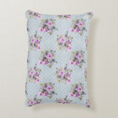 Coussins Décoratifs Fleur violette Aquarelle Points blancs bleus  (Dos(Vertical))