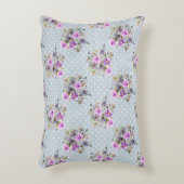 Coussins Décoratifs Fleur violette Aquarelle Points blancs bleus  (Devant(Vertical))