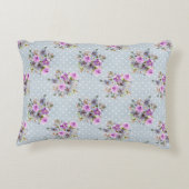 Coussins Décoratifs Fleur violette Aquarelle Points blancs bleus  (Dos)