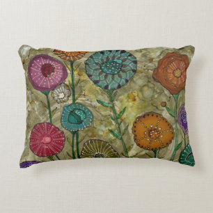 Coussins Décoratifs Fleurs Abstraites colorées Jeter Oreiller