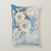 Coussins Décoratifs Fleurs blanches et bleues (Devant(Vertical))