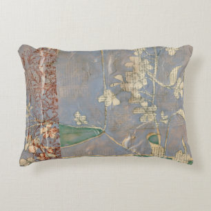 Coussins Décoratifs Fleurs blanches sur l'arrière - plan de papier