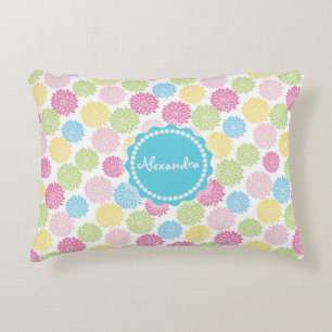 Coussins Décoratifs Fleurs colorées Pastel dahlia nom du motif