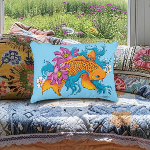 Coussins Décoratifs Fleurs de cerisiers de Lotus Koi Fish