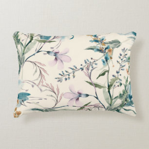 Coussins Décoratifs Fleurs de champ Aquarelle Motif sans couture