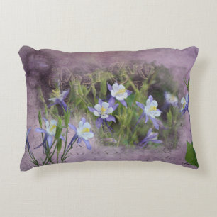 Coussins Décoratifs Fleurs de colombine violettes