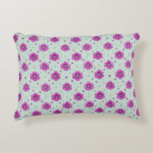 Coussins Décoratifs Fleurs de fond de menthe pour décoration florale q