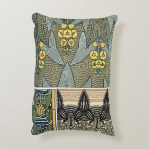 Coussins Décoratifs Fleurs de jardin Art Nouveau flèche vintage