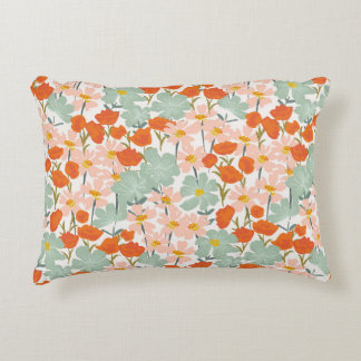 Coussins Décoratifs Fleurs de jardin : rose, orange sans soudure