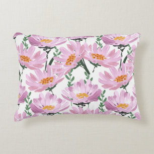 Coussins Décoratifs Fleurs De Jardin Roses : Dessiné À La Main Sans Co
