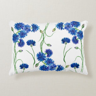 Coussins Décoratifs Fleurs de maïs mignonnes aquarelles