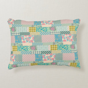 Coussins Décoratifs Fleurs de Motif de Patchwork colorées