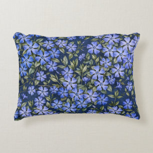 Coussins Décoratifs Fleurs de Pervenche Dispersées Charmantes Bleu Pro