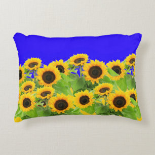 Coussins Décoratifs Fleurs de soleil - Liberté Ukraine Paix drapeau u