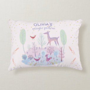 Coussins Décoratifs Fleurs et animaux mignons personnalisés
