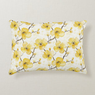Coussins Décoratifs Fleurs jaunes d'or