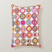 Coussins Décoratifs fleurs mignonnes, oiseaux, motif de coeurs (Devant(Vertical))