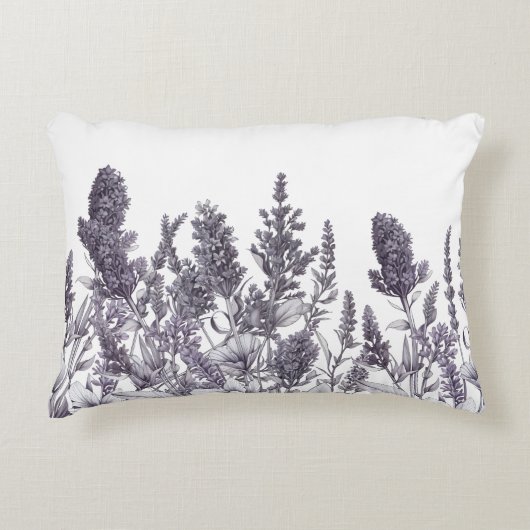 Coussins Décoratifs Fleurs noires et blanches (Devant)