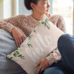 Coussins Décoratifs Fleurs Pastel Rose Moderne Bonjour Et Vous Nom<br><div class="desc">Fleurs Pastel Rose Moderne Bonjour Et Vous Nom</div>