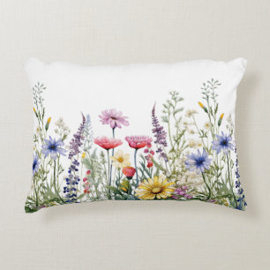 Coussins Décoratifs Fleurs sauvages Aquarelle Art
