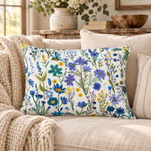Fleurs sauvages de jardin bleu français rustique