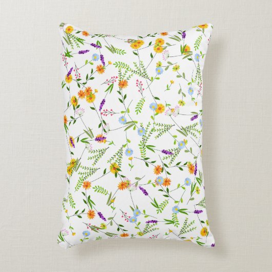 Coussins Décoratifs Fleurs sauvages de printemps et d'été (Devant(Vertical))