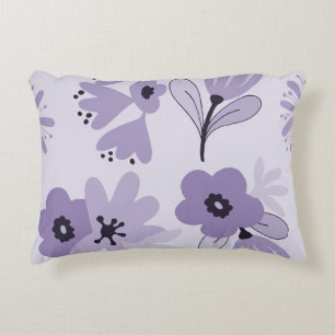 Coussins Décoratifs Fleurs Violettes