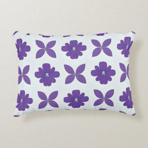Coussins Décoratifs Fleurs violettes sur fond clair