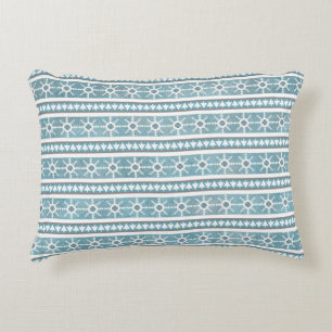 Coussins Décoratifs Flocons de neige et pins du sud-ouest bleu