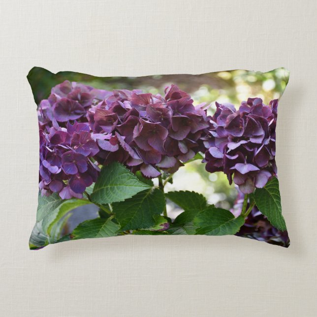 Coussins Décoratifs Floral Violet rouge Hydrangea (Devant)