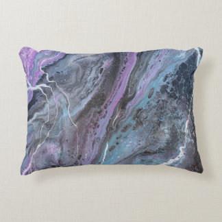 Coussins Décoratifs Flux Abstrait Violet & Sarcelle
