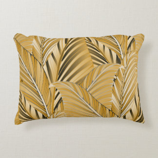 Coussins Décoratifs Foliage exotique : Motif Feuille d'or